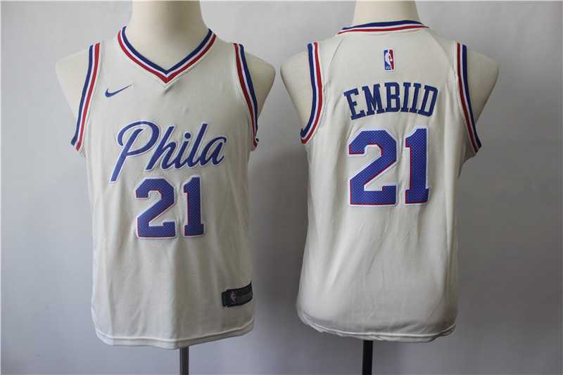 Youth 76ers 21 Joel Embiid Cream City Edition Nike Swingman Jersey,We sell and wholesale Youth 76ers 21 Joel Embiid Cream City Edition Nike Swingman Jersey on line form chian!